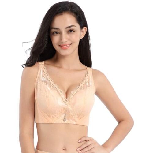 New sexy push high bra C D cup lace bra ladies 36-50 adjust large size bra