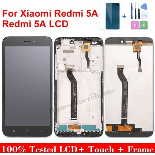 5.0" Original LCD For Xiaomi Redmi 5A 6A 7A 8A 9A LCD Display Touch Screen Replacement Digitizer Assembly With Frame