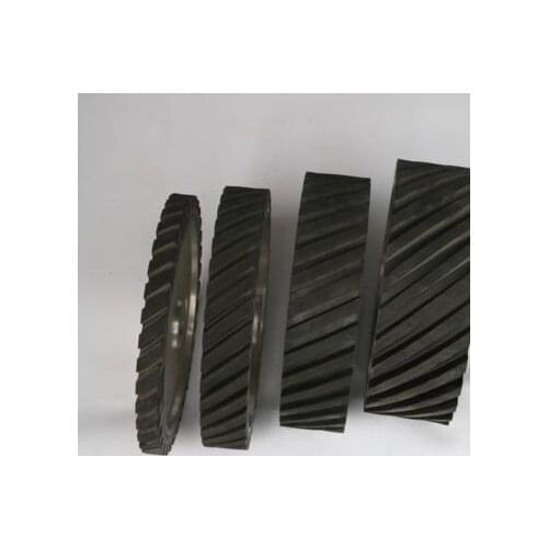 200*50mm Serrated Rubber Wheel Belt Sander Polisher Wheel Sanding Belt Contact Wheel