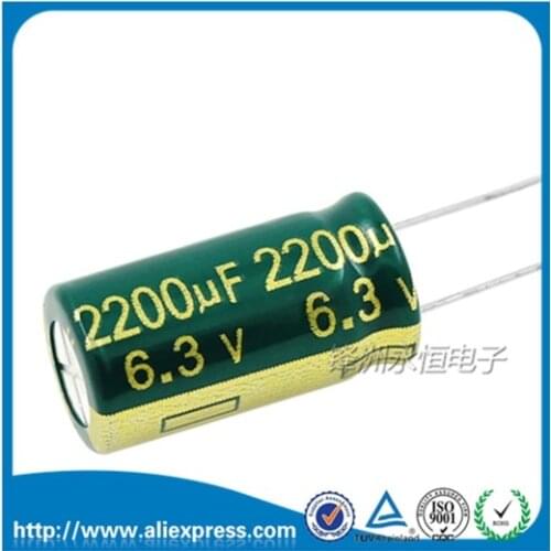10PCS 6.3V 2200UF 2200UF 6.3V Aluminium Electrolytic Capacitor Size 10*20MM 6.3 V / 2200 UF Electrolytic Capacitor Free Shipping