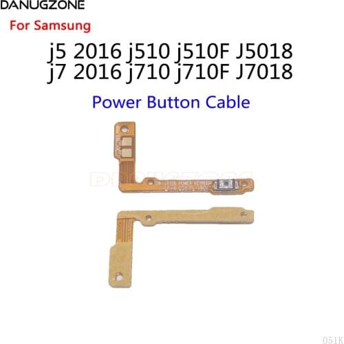 10PCS For Samsung Galaxy J5 2016 J510 J510F J5108 J7 J710 J710F J7108 Power Button Switch Volume Button Mute On / Off Flex Cable