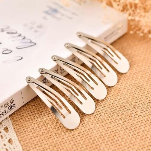 100pc/lot No fade color 60mm Gold Plating Metal Snap Clips Bow Teethed Barrette Crocodile Clamp For DIY Hair Accessories