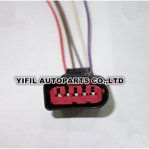 5pcs/lot 5 Pin PBT MAF Mass Air Flow Sensor Connector Plug With Cable Pigtail 1J0973775A 1J0 973 775A For VW Golf 1999 2000 2001