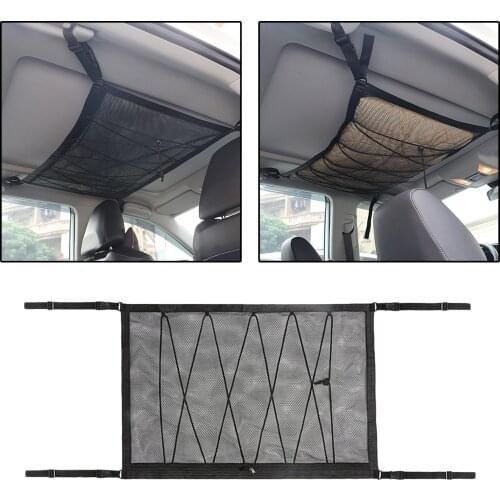 Car Ceiling Storage Net Roof Interior Storage Bag Car Storage Net Car Interior Cargo Net Bag Sundries Storage Bag