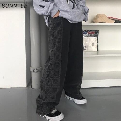 Casual Pants Women All-match Korean Style Black Daily Popular Patchwork BF Streetwear Design Loose College Straight Fashion Ins