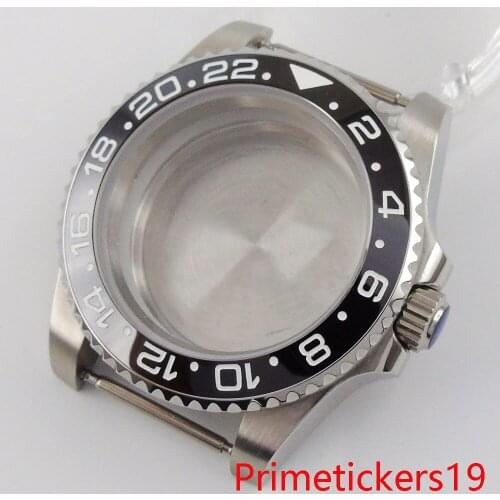 BLIGER 40mm stainless steel men watch case fit NH35 automatic movement sapphire glass without magnifier