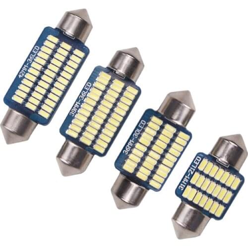 Decode New Car Led Roof Lamp License Plate Lamp Double Tip 31mm3014 Blue Plate 21 Lamp 30 Lamp 36 Lamp Led Lights for Car