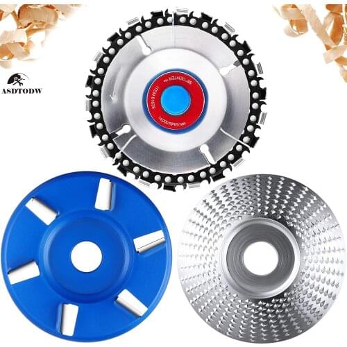 6Teeth Wood Turbo Carving Disc Woodworking Grinding Wheel Rotary Disc Angle Grinder Attachment for Wood Cutting Polishing1-3PCS