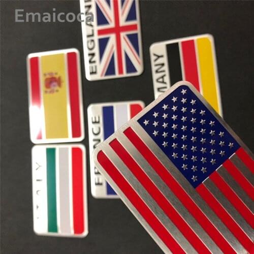Emaicoca car-styling 3D Aluminum National Flag Case for Citroen C1 C2 C3 C4 C4L C5 DS-series C-Quatre C-Triomphe Picasso Elysee