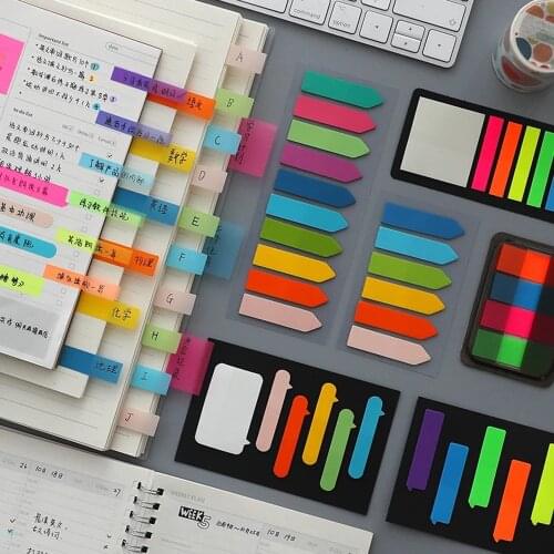 Fluorescence Sticky Notes Self Adhesive Memo Pad Note Marker Memo Sticker Paper Office School Supplies