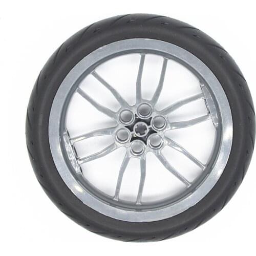 MOC Technic Parts 1pcs MOTORCYCLE TYRE DIA94.2 & MOTORCYCLE RIM DIA75 compatible with lego For boys toy (88516 & 88517)