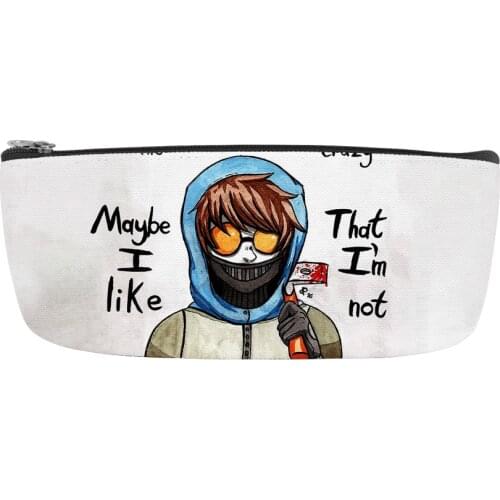 Creepypasta 3D Merch Oxford cosmetic bag, multi-purpose cosmetic bag, travel toilet bag, pen coin bag with zipper