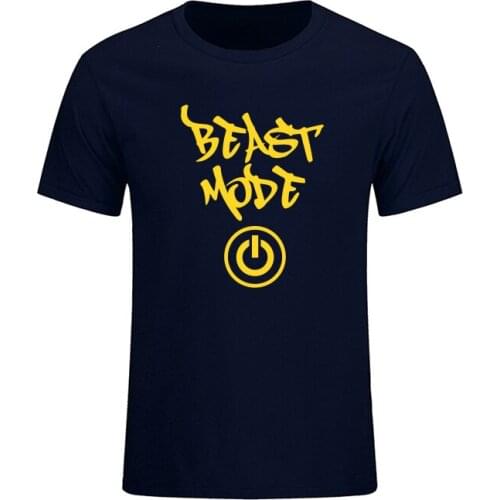 Summer BEAST MODE ON Print Mens Cotton T-shirt Summer Fashion Casual Crewneck Tops Tees Comfortable Brand Clothing Camisetas