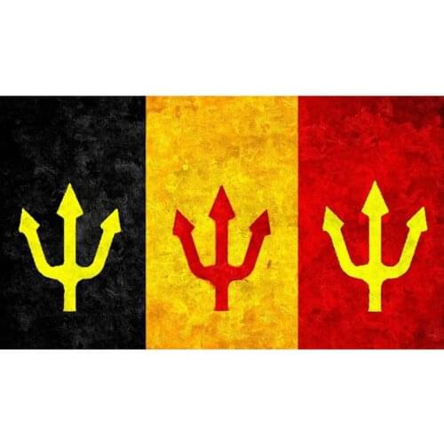 Personality 15.7CM*8.9CM Personality Belgium Flag Red Devils Car Sticker Motorcycle Decal