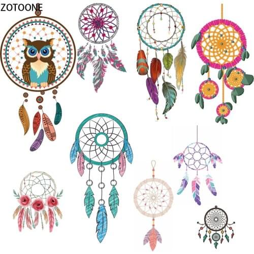 ZOTOONE Cute Dream Catchers Iron on Transfer Patch for Clothing Heat on Thermal Patches Fusible Stickers Appliques on Garments E