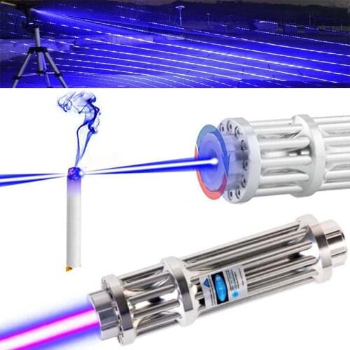Powerful blue laser pointer 450nm laser flashlight high power burning match/burning cigar/candle/hunting laser