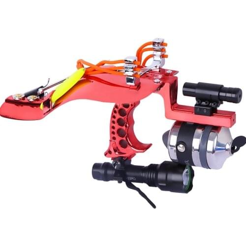 Hunting fishing sling bow wrist slingshot fishing wheel laser slingshot night hunting fishing catapult tool professional