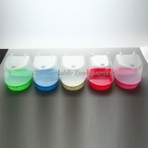 Plastic Bird Parrot Bath Box Parakeet Hanging Bird Cages Bathtub Bird Bath