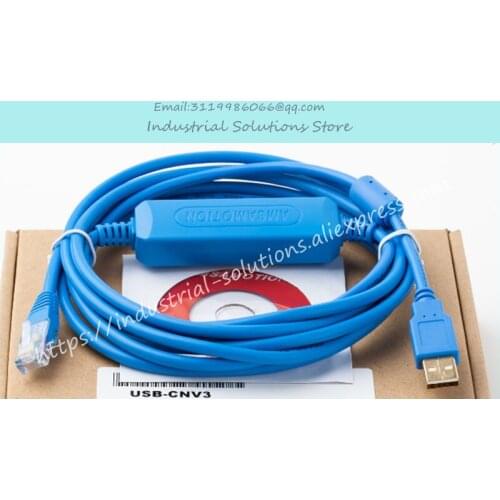 PLC Programming Cable USB-CNV3 For NB NJ NS NW0 Series PLC Cata Cable New
