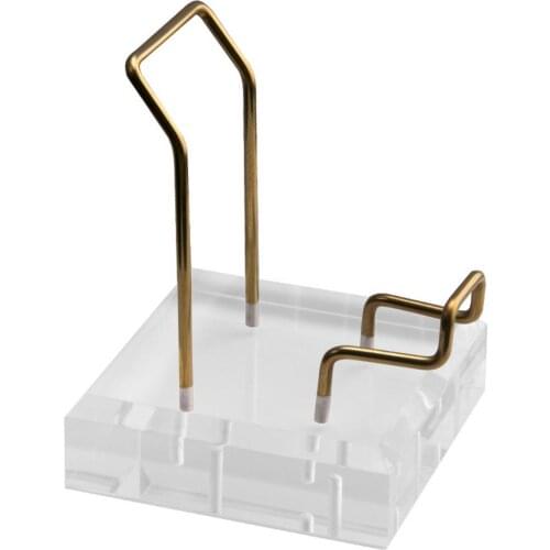 Transparent Acrylic Metal Arm Rocks Mineral Rough Display Stand Stones Crystals Holder Home Decor Accessories Supplies