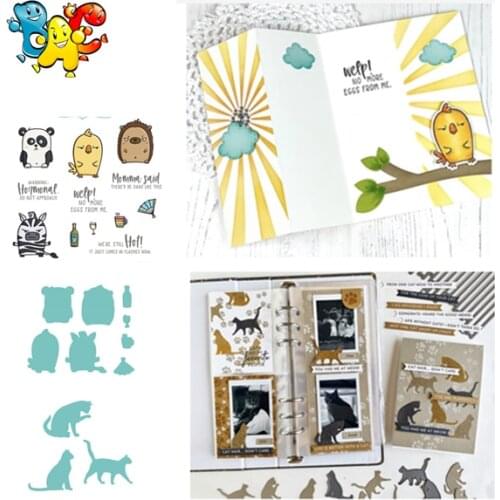 Animals Transparent Clear Stamps for DIY Scrapbooking/Card Making/Kids Christmas Fun Decoration Supplies