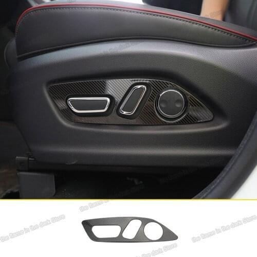 Carbon fiber Car Seat Adjust Button panel Frame Trims Decorative Interior Accessories Mouldings for Changan Cs75 2018 2019 2020