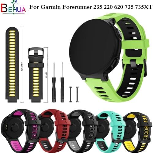 Wrist band for Garmin Forerunner 735XT/220/230/235/620/630 smart watch band Replacement Silicone sport Watchband strap Bracelet