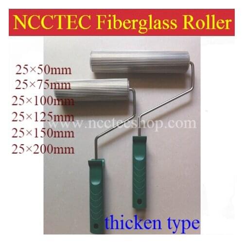 [25mm Diameter] length 50 75 100 125 150 200mm Fiberglass laminating aluminum Paddle Stripes Roller | 1'' resin bubble GRP work