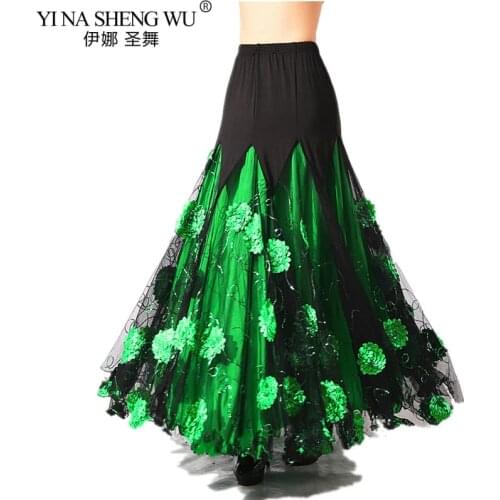 Luxurious Bellydance Costume Long Skirt Adult Ballroom Dancing Gypsy Costume Skirt Belly Dance Waltz Indian Oriental Belly Skirt