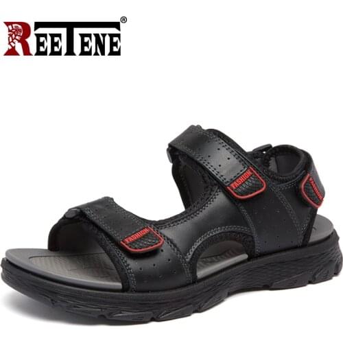 REETENE Summer Outdoor MenS Sandals Comfort Casual Sandal For Men Big Size 38-46 Male Sandals Quality Beach Men Sandals