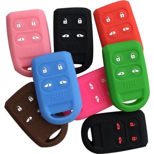 Silica Gel Covers For Car Key Cover Cap For Honda Mini Van Odyssey Rubber Car Remote Control Key Fob Case For Keychain Alarm