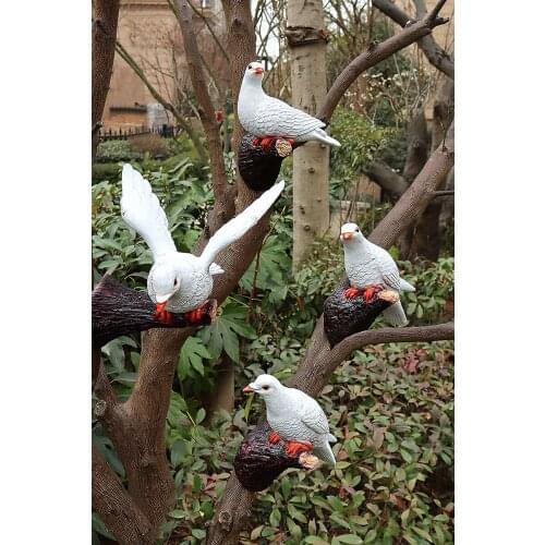 Outdoor Resin Pigeon Sculpture Simulation Zoo Forest Landscape Sketch Garden Courtyard Layout Yard Decoration Ornaments