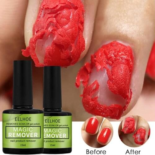EELHOE 15ml Sealing Layer Nail Gel Manicure Burst Nail Remove No Pain Nail Polish Remover Nail Supplies Nail Art Polish Remover