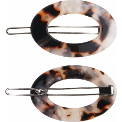 Japanese and Korean classic Pearl tortoise shell ellipse hollowing out frog clips hairclip