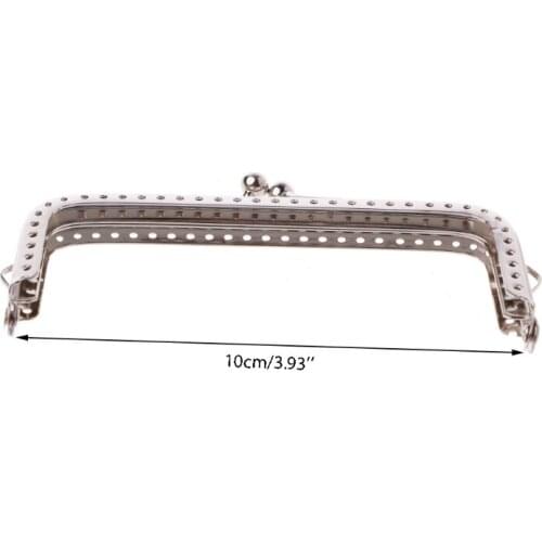 1PC Square Metal Frame Kiss Clasp For Handle Bag Purse 10cm DIY Accessories