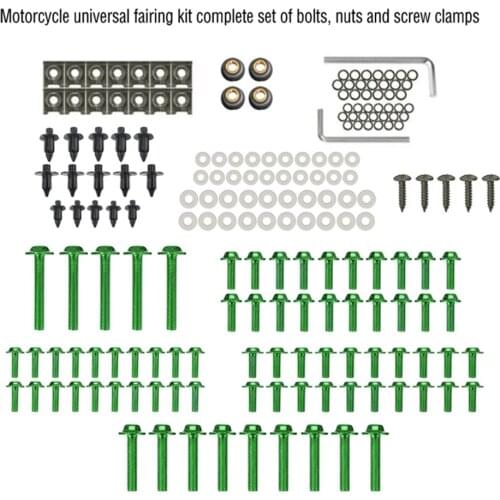 194pcs Aluminum Complete Motorcycle Fairing Bolts Screws Bodywork Kit Fasterners Kit Set