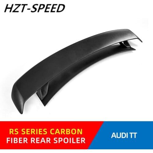 2008 - 2014 For AUDI TT Modified into TT RS Double Layer FRP Matte Black Rear Window Roof Spoiler Rear Roof Spoiler for AUDI