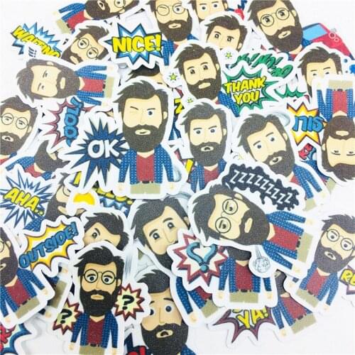 38 PCS Anime mature uncle Stickers And Scrapbooking stickers book Student label paper sticker DIY Stationery