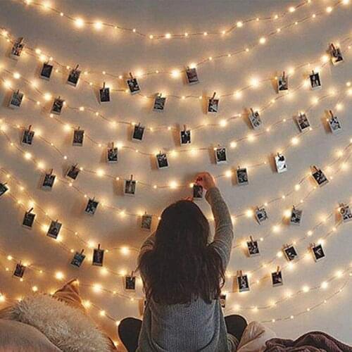 5/10/20m LED Remote Control Copper Wire String Lights with 8 Functions Battery USB Christmas Light String Navidad New Year Gifts