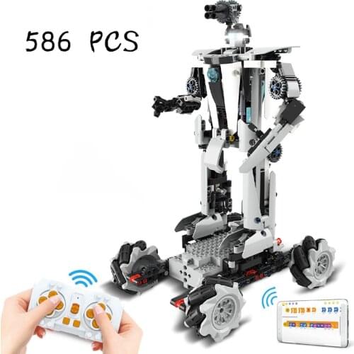 New 586PCS technology future robot APP remote control DIY racing car building blocks car children educational toys gift