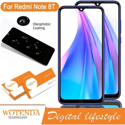 Original 10Touch For 6.3" Xiaomi Redmi Note 8T LCD Display Screen+Touch Screen Digitizer Assembly With Frame For Redmi Note 8T