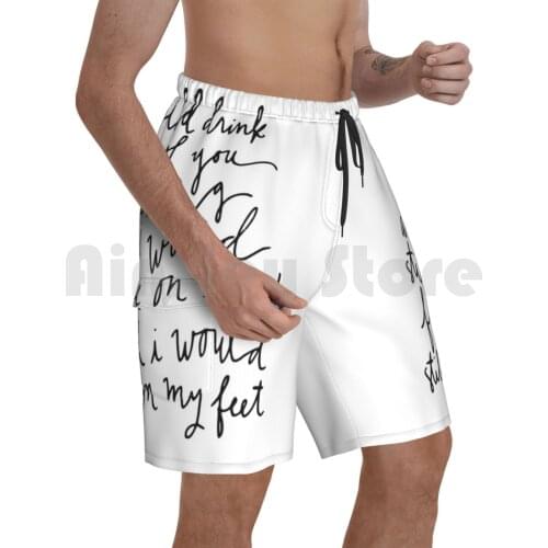 A Case Of You Beach Shorts Men Beach Pants Swim Trunks Case You Lyrics Joni Mitchell James Blake Drink Love