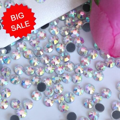 Promotion! 1440Pcs SS12 Glitter Rhinestone Crystal AB DMC Hot Fix Rhinestones Flatback Glass Hotfix Rhinestone For Garment B0881