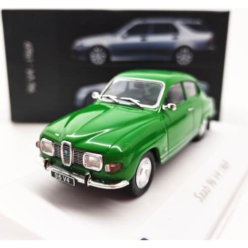 Atlas 1:43 1969 Sa ab 96 V4 Green Alloy Metal Diecast Cars Model Toy Vehicles For Children Boy Toys gift