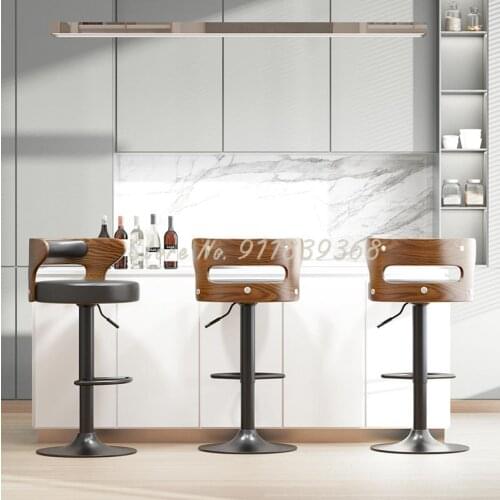 Bar Chair Nordic Bar Chair Lift High Stool Household Bar Stool Modern Simple Bar Chair Back Bar Stool