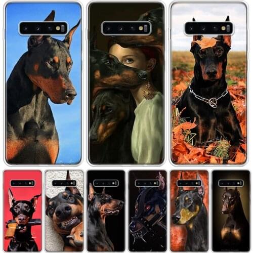Dachshund Doberman Dog Cover Phone Case For Samsung Galaxy S10 S20 Ultra Note 10 9 8 S9 S8 J4 J6 J8 + Lite Plus Pro S7 Coque