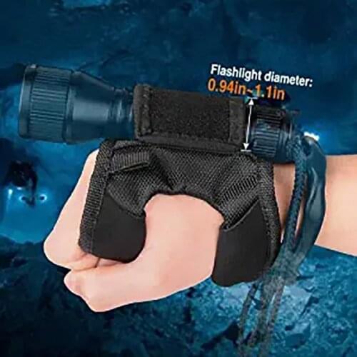 Diving Flashlight Glove Light Hands-Free Light Illuminator Flashlight Holster Glove Wrist Arm Holder Fishing Diving Accessories