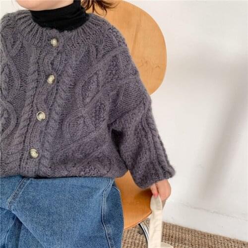 Knitted Baby Clothes Autumn Winter Girls Cardigan Coat Woolen Kids Sweater For Girl Toddler Cardigan Jacket Boys Sweater Jacket