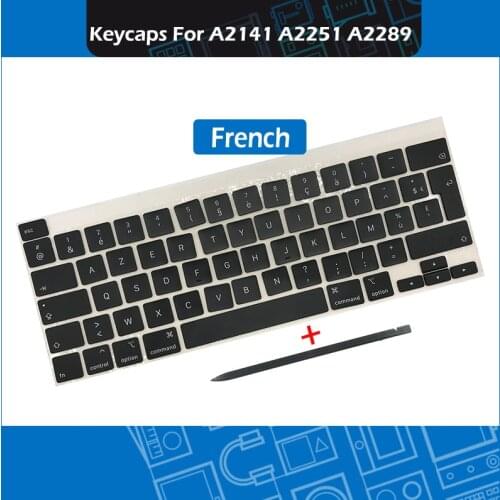 New Laptop French Layout AZERTY Key Cap Set For Macbook Pro Retina 13" 16" A2141 A2289 A2251 keys Keycaps Keyboard Repair