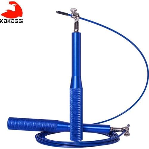 KoKossi Jump Rope Steel Wire Rope Aluminum Alloy Handle Jumping Exercise Fitness Exercise Equipment Bodybuilding Shaping Unisex